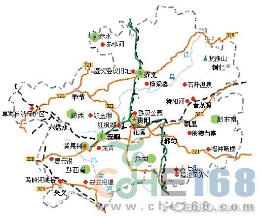 全国各省的景点分布图