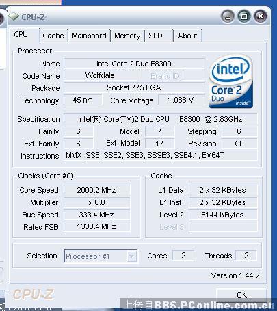 intel core 2 duo e8300 这u和e8200体质那个好?