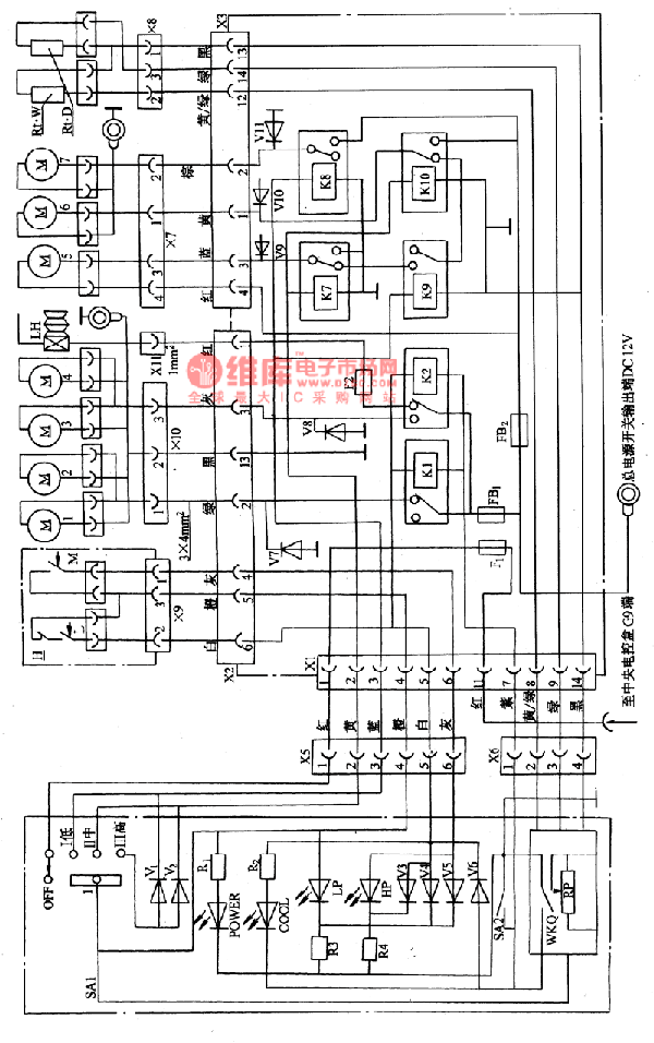 依维柯空调系统电路线