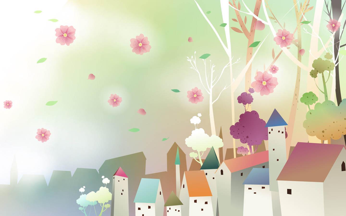 矢量梦幻景色壁纸 1440×900
