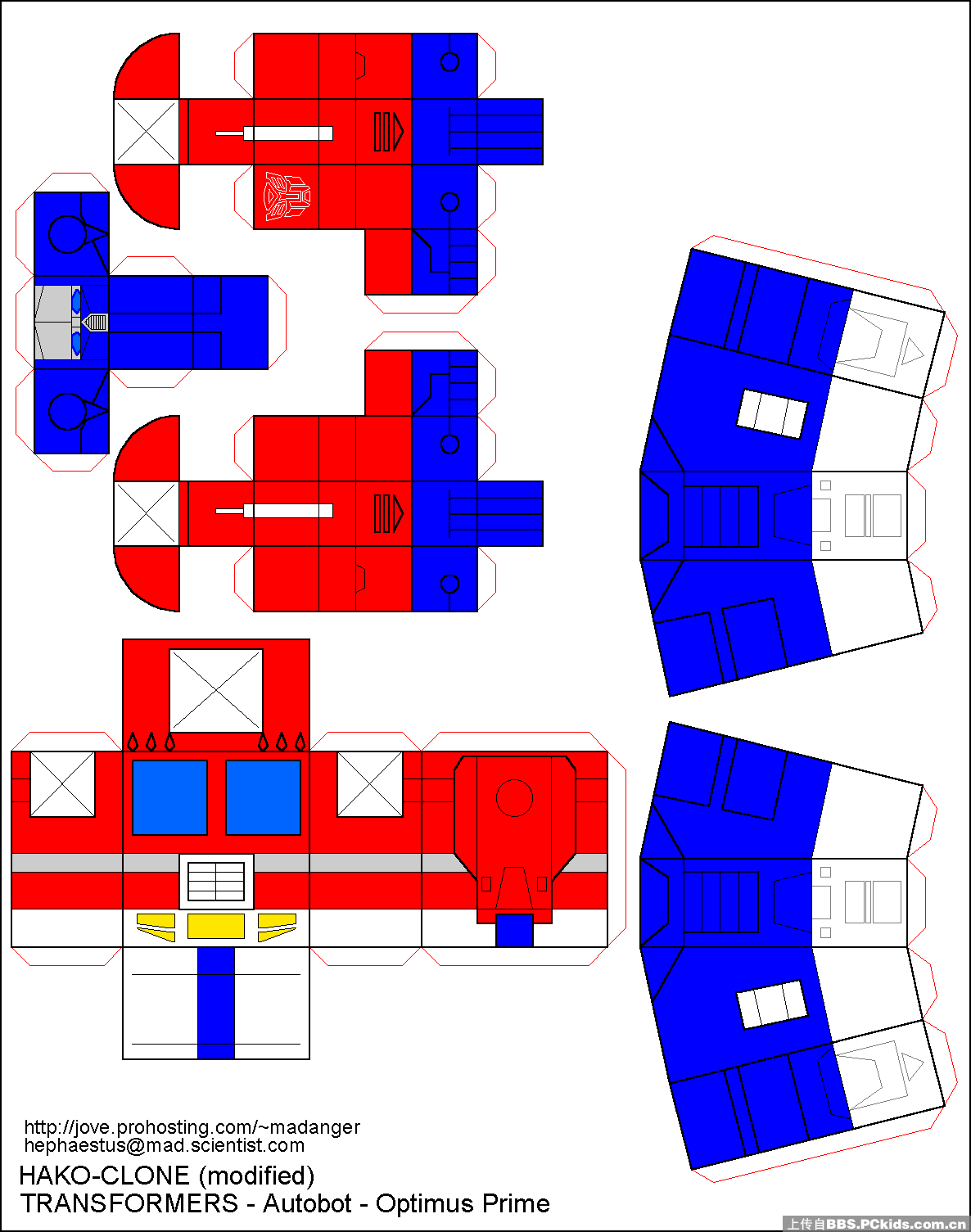 [手工制作] 一些纸模的图纸,可直接打印制作.