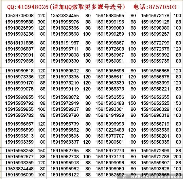 售广州手机靓号2009-08-10 17:28 生日号,纪念日号,特殊号码