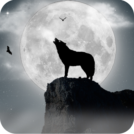 狼和月球生活壁纸下载