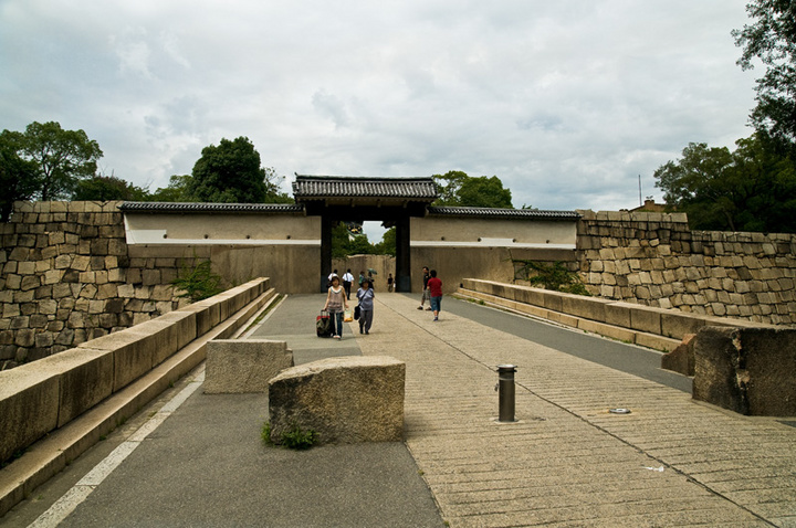 【日本大阪的城墙 城河摄影图片】日本 大阪风