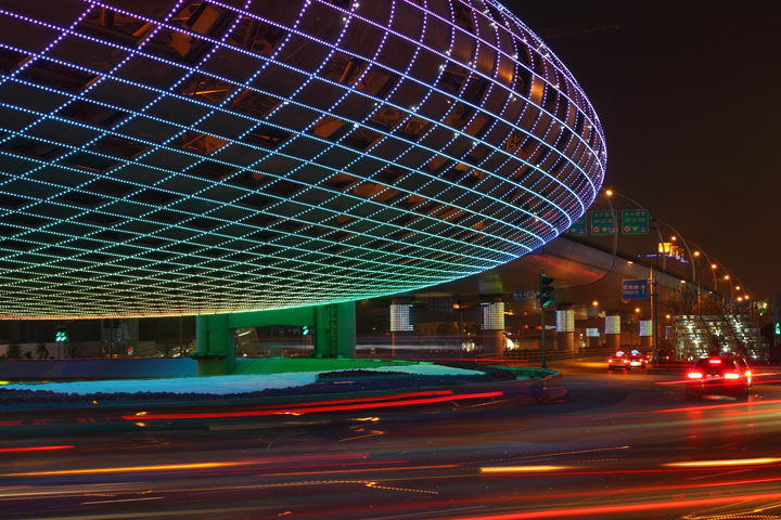 上海五角场夜景