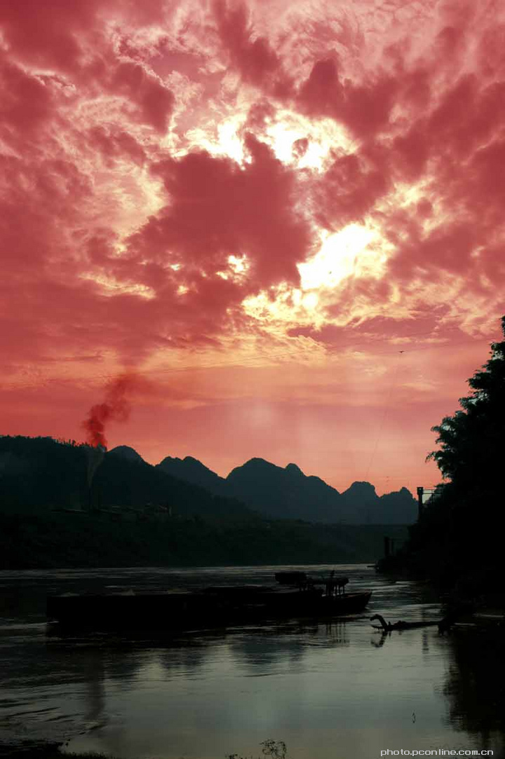 【雨后复斜阳摄影图片】红水河边风光旅游摄影