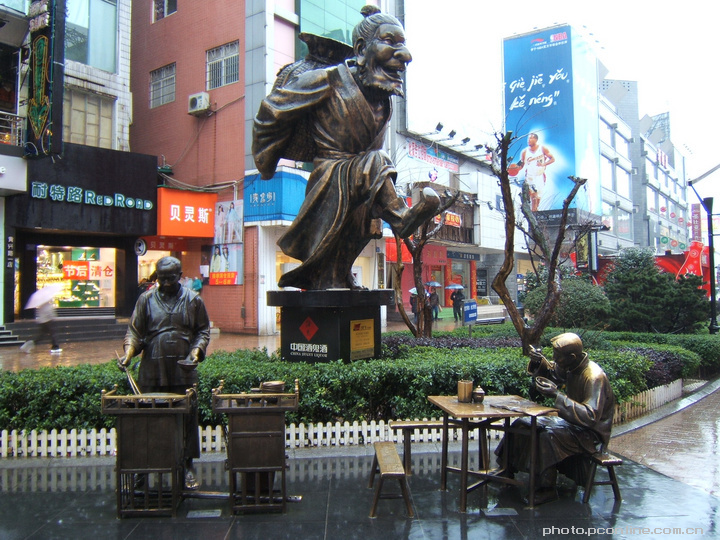 【长沙历史小品摄影图片】长沙黄兴路步行街纪实摄影