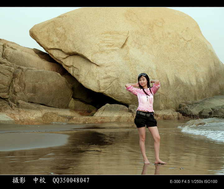 【海边~石头~美女摄影图片】珠海横琴人像摄