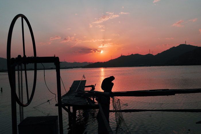 【夕阳摄影图片】潮州梅林湖风光旅游摄影