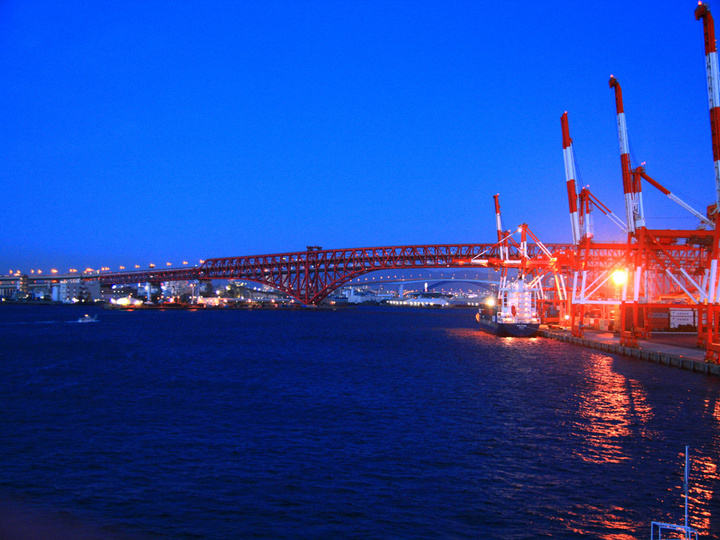 【美丽妖娆的大阪港摄影图片】日本大阪风光旅