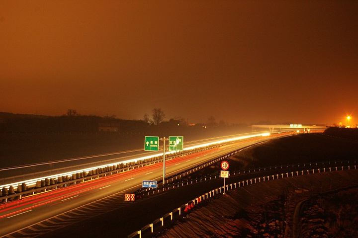 【迷人高速夜景摄影图片】湖北襄荆高速公路风光摄影