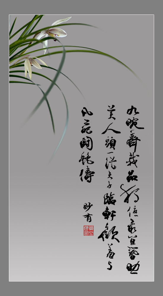 附庸风雅:兰花配诗
