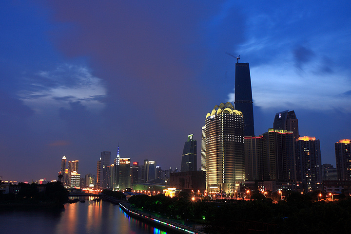 【广州猎德大桥夜景摄影图片】地面风光旅游摄