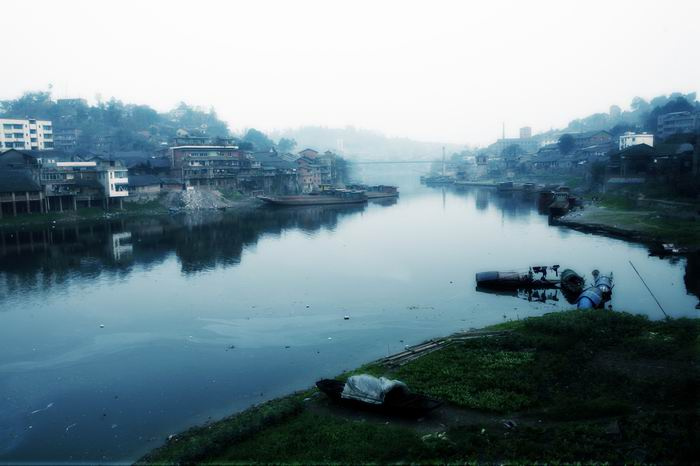 家乡的釜溪河摄影图片】自贡风光旅游摄影_石