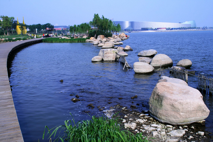 【漫步金鸡湖畔摄影图片】苏州园区金鸡湖风光