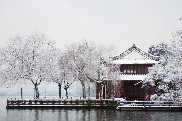 【杭州雪景摄影图片】杭州西湖周边风光摄影_