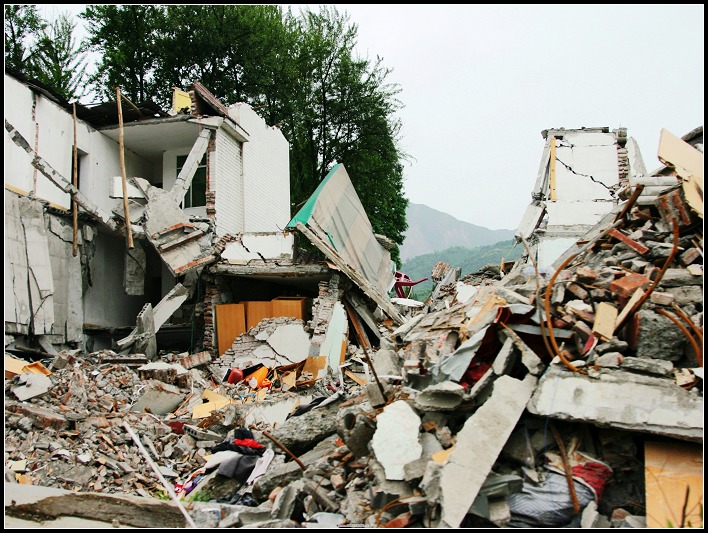 汶川地震灾区之一彭州龙门山镇