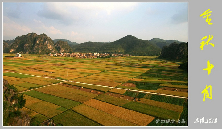 金秋十月,峰林稻香