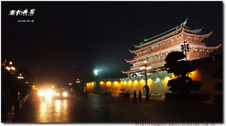 【潮州人民广场和滨江长廊的几张夜景摄影图片