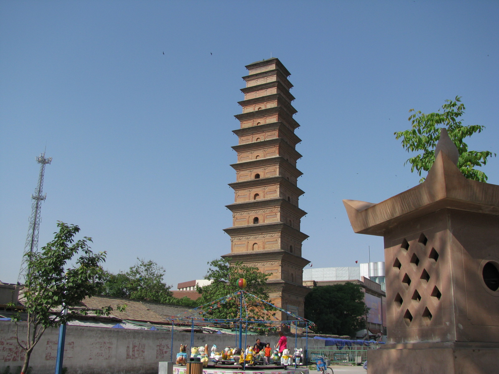 【北寺宋塔摄影图片】陕西蒲城县中心广场风光摄影
