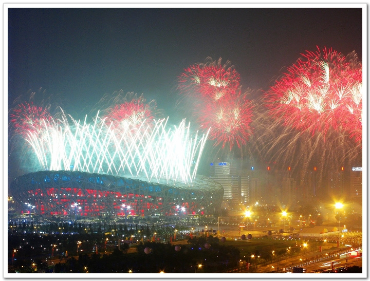 【2008北京奥运会开幕式烟花燃放.摄影图片】