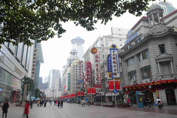 【上海南京路步行街摄影图片】上海南京路步行
