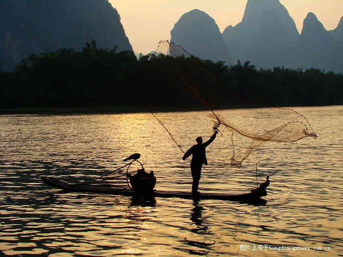 【渔翁唱晚摄影图片】桂林风光摄影