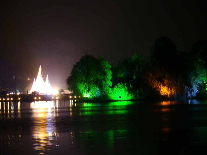 我的家乡平湖夜景