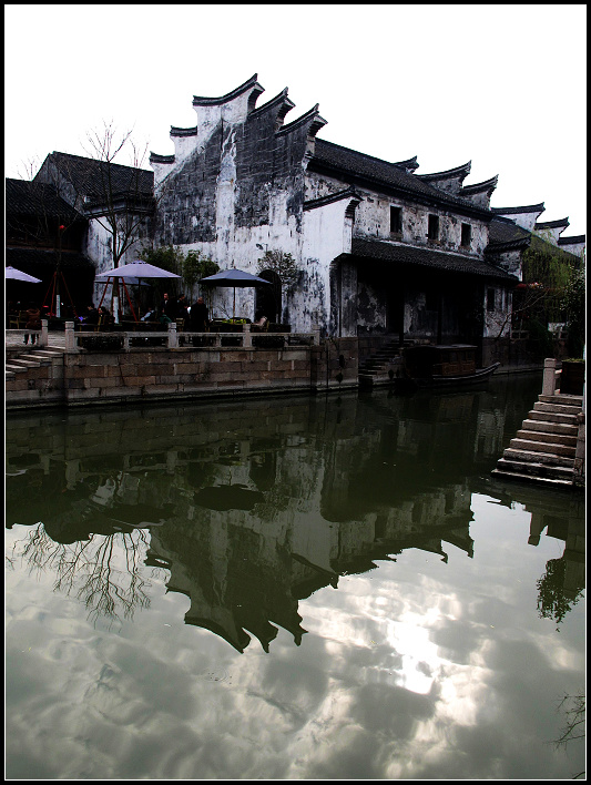嘉兴月河街景色
