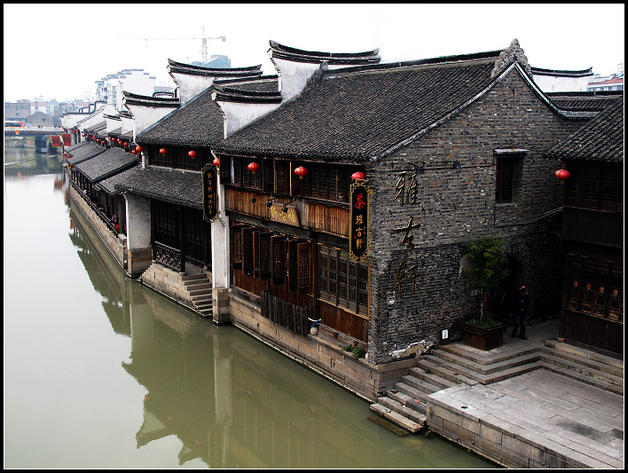 嘉兴月河街景色