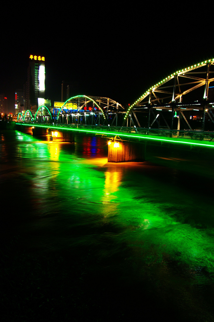 【兰州中山桥夜景摄影图片】兰州中山桥风光旅