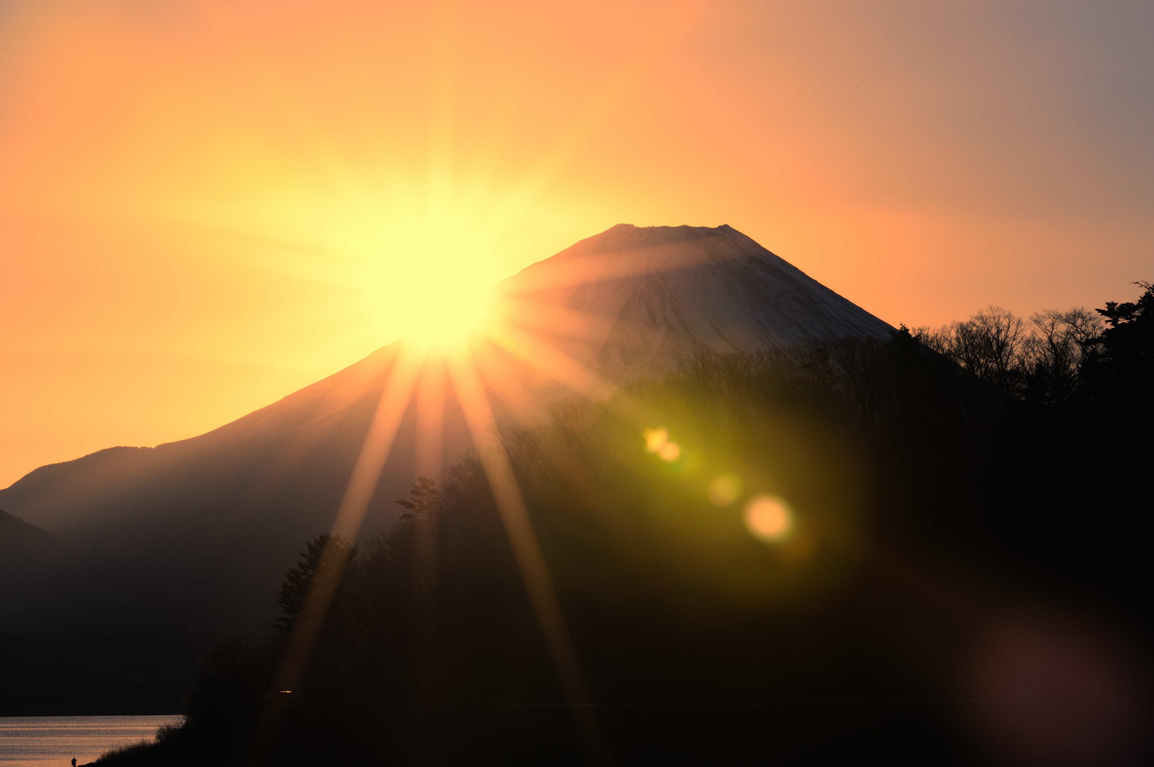 壁纸 富士山，日出，雾，山，日本 3840x2160 UHD 4K 高清壁纸, 图片, 照片