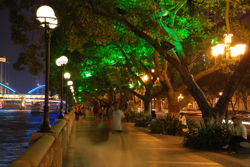 珠江广州段夜景