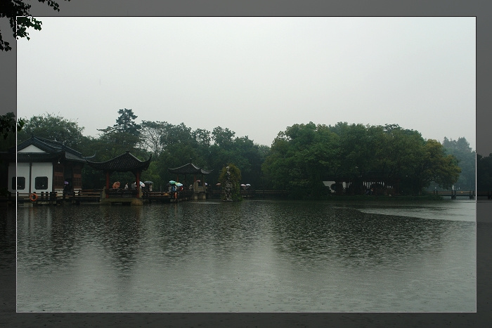 雨中即景杭州西湖