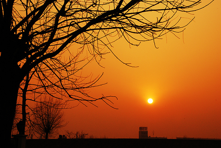 潮白夕照