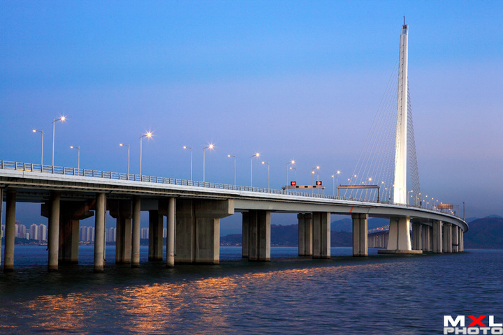 【一桥联深港摄影图片】深圳湾大桥风光摄影