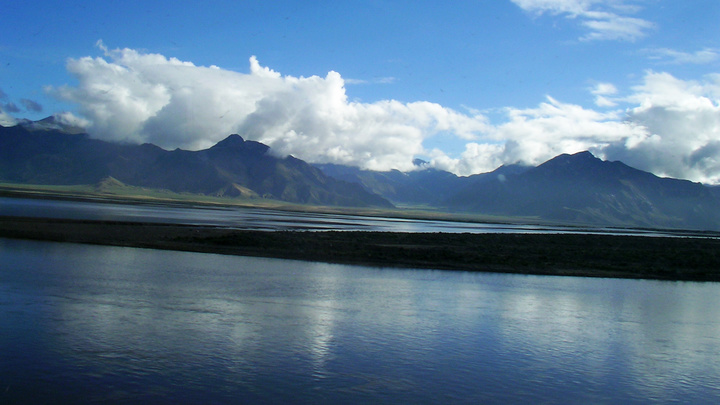 【青山、绿水、蓝天、白云摄影图片】西藏风光