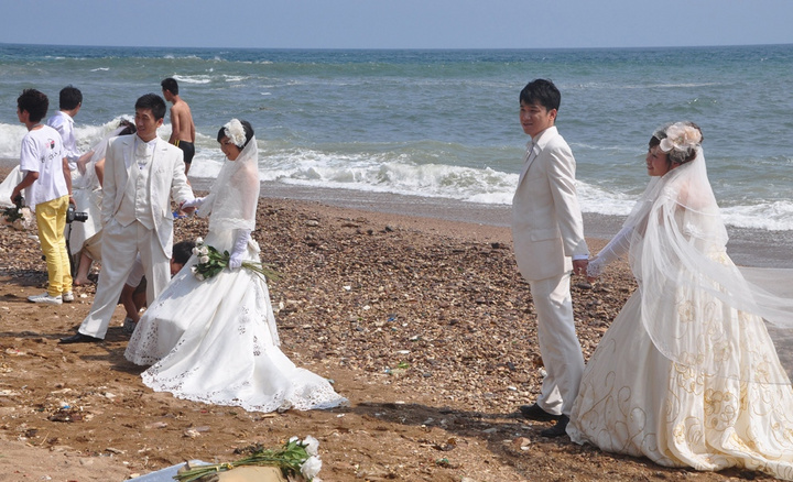 【海边婚纱照花絮摄影图片】北大桥浴场风光摄影_太平洋电脑网摄影部落