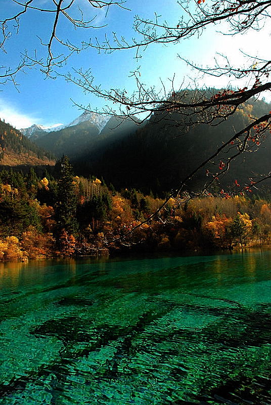 【九寨秋色摄影图片】九寨沟风光旅游摄影_开门见山
