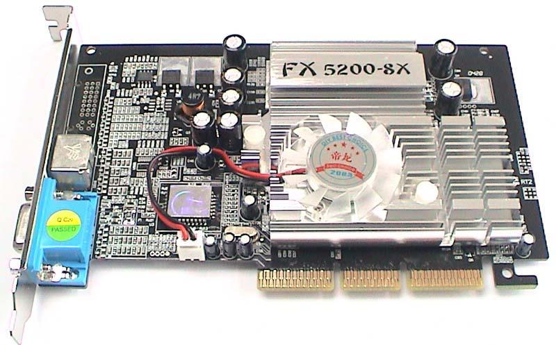 帝龙FX5200 64M 正面