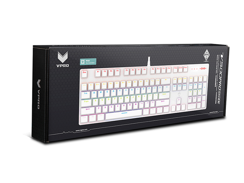 雷柏OMG定制版V500PRO混彩背光游戏机械键盘