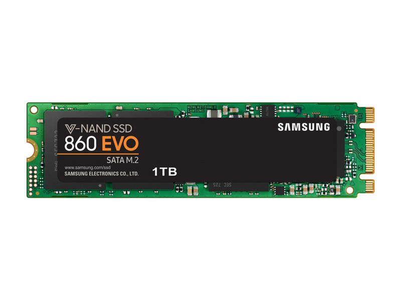 三星860 EVO 1TB M.2 SSD 正面