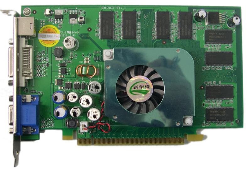 新华盛XHS-FX6600 PCI-E 128M/128bit 正面