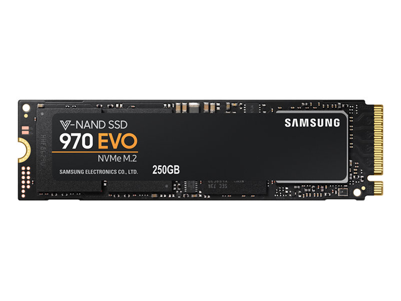 三星970 EVO 250GB NVMe M.2 SSD 正面