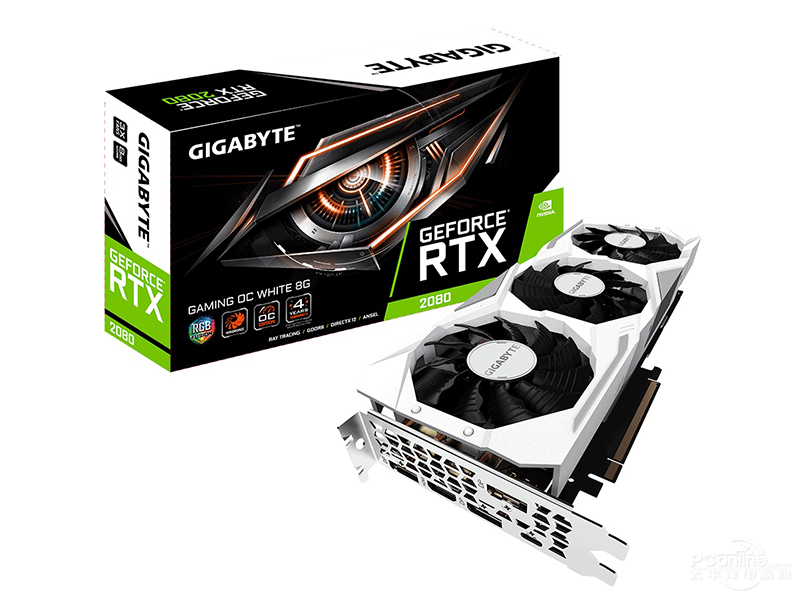 技嘉geforce rtx 2080 gaming oc white 8g图赏