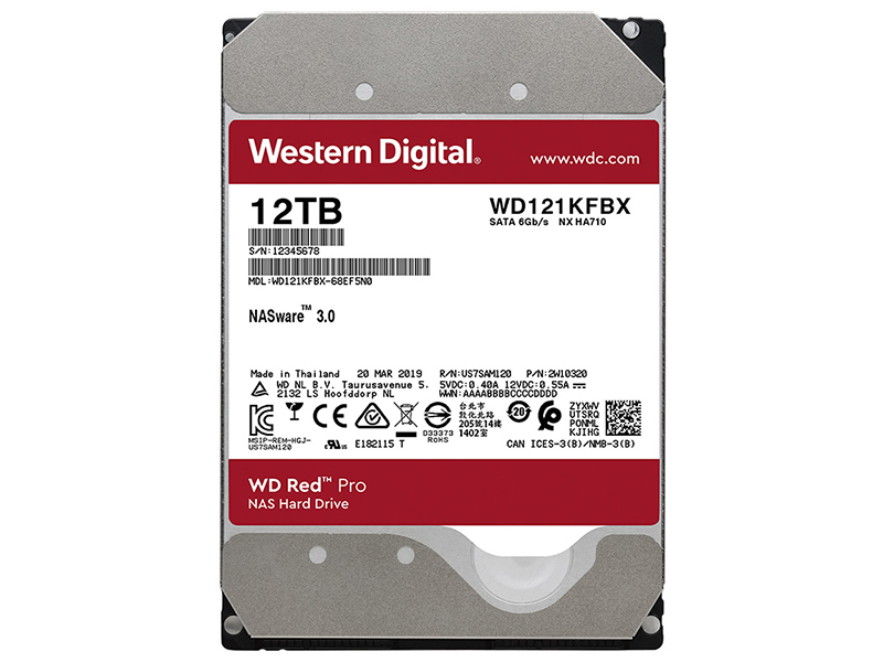 西部数据红盘Pro 12TB 256M SATA3硬盘(WD121KFBX) 主图