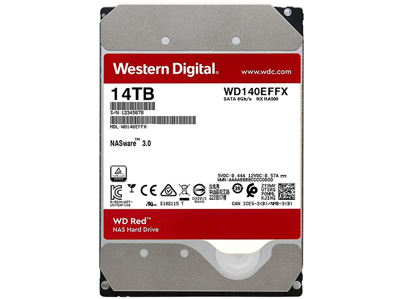 西部数据红盘 14TB 512M SATA 硬盘(WD140EFFX) 主图