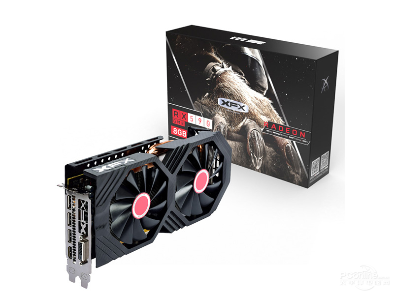 讯景rx 590gme 黑狼版 8g图赏