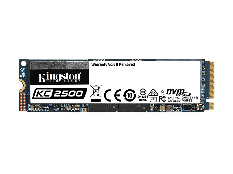 金士顿KC2500 250GB M.2 SSD 正面
