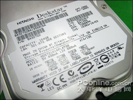 HGST(ԭ)160G IDE 8M(HDS721616PLAT80)ͼ